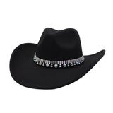 FALL WINTER WESTERN ETHNIC WOOL COWBOY FEDORA_CWAH04477