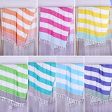 STRIPED TURKISH BEACH TOWEL ABSORBENT SUNPROTECTION_CWMM7666