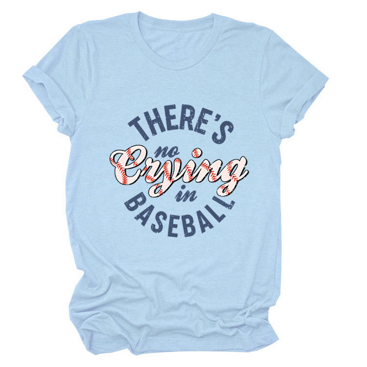 Womens No Crying In Baseball Graphic Teep_Cwttsl0481