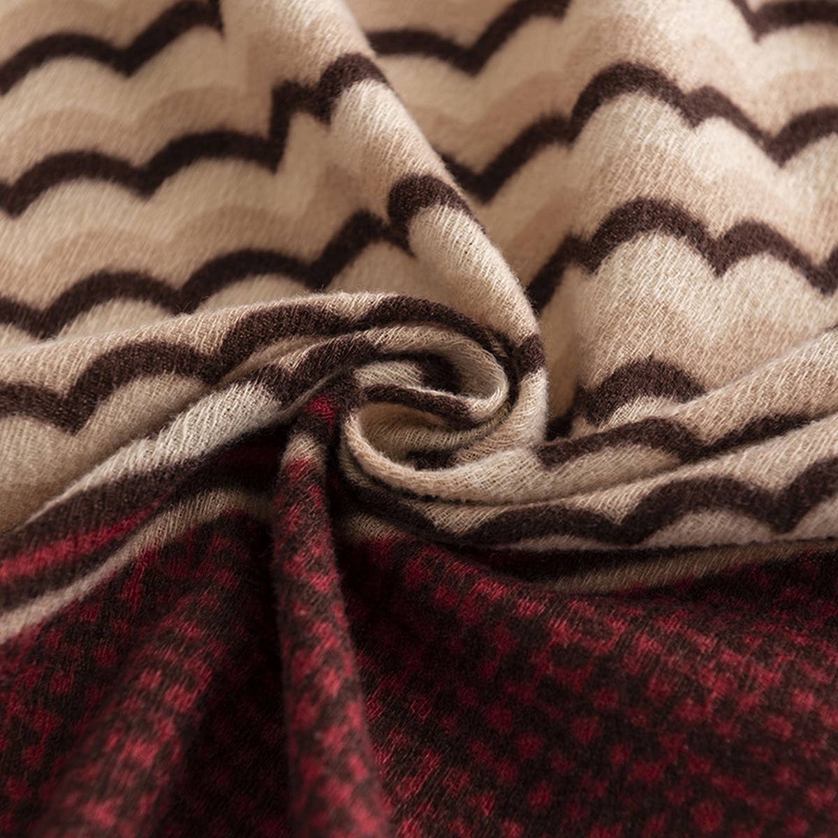 Women Retro Warm Printed Scarf