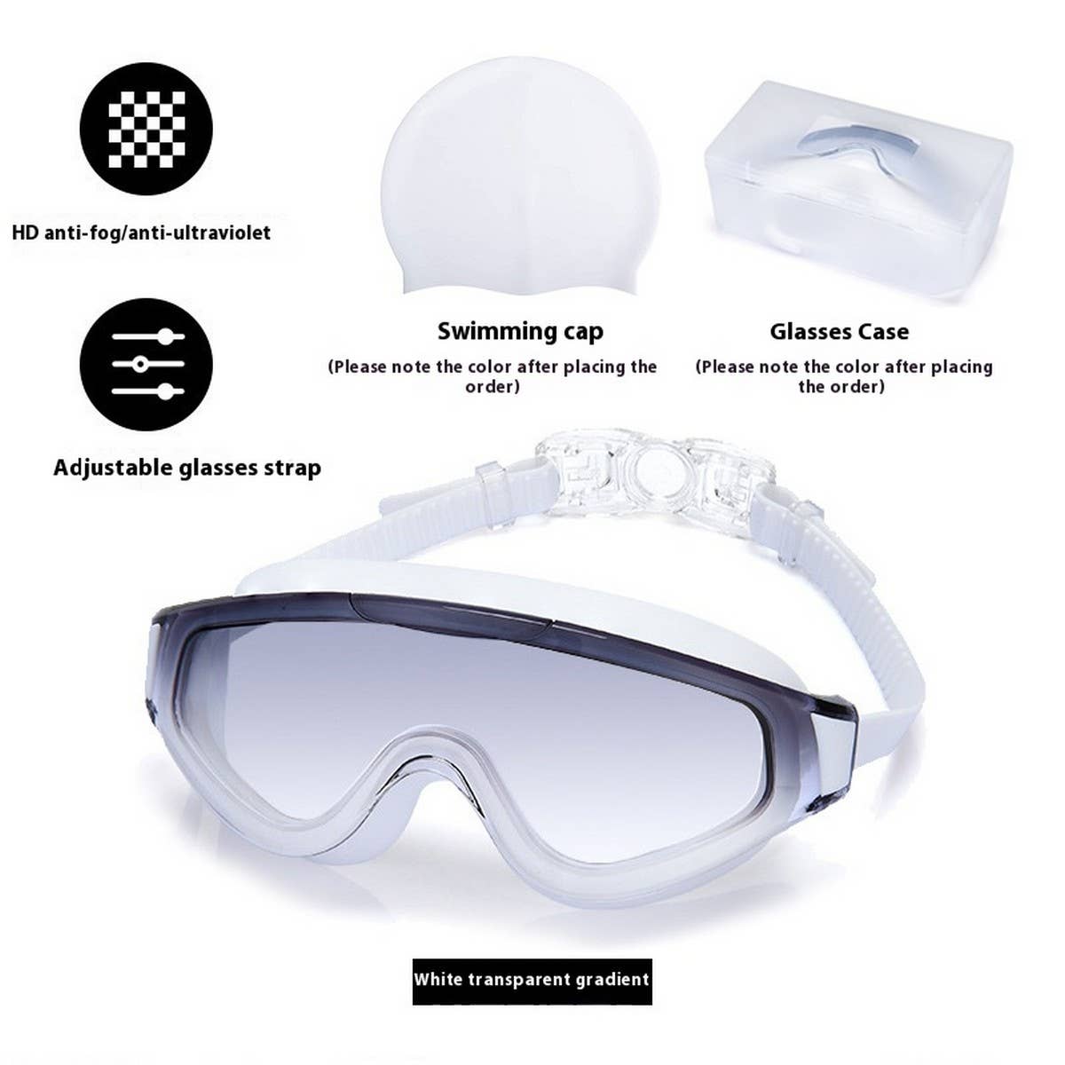 PRO SWIM GOGGLES SET HD UV PROTECTION SILICONE_CWASG1055