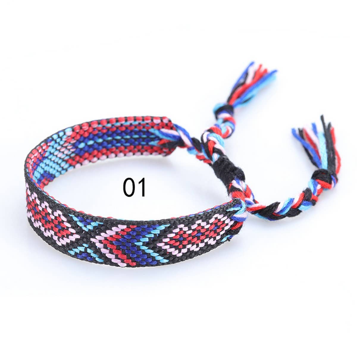 ETHNIC STYLE COLORFUL TASSEL WOVEN BRACELET_CWAJE0709
