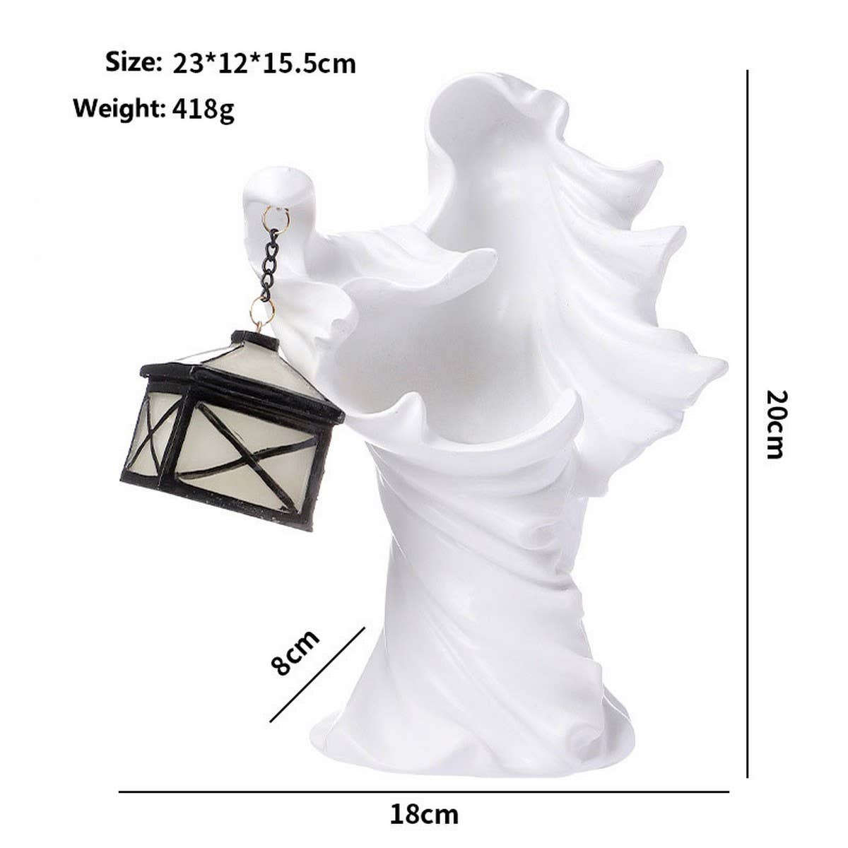 HALLOWEEN GRIM REAPER LANTERN RESIN DECOR_CWAJE5287