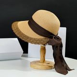 FRENCH STYLE BOW LAFITE GRASS EDGE HATS STRAW_CWAH1169