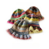 CHILDRENS COLORFUL GRADIENT STRIPED KNITTED HAT_CWAH2058
