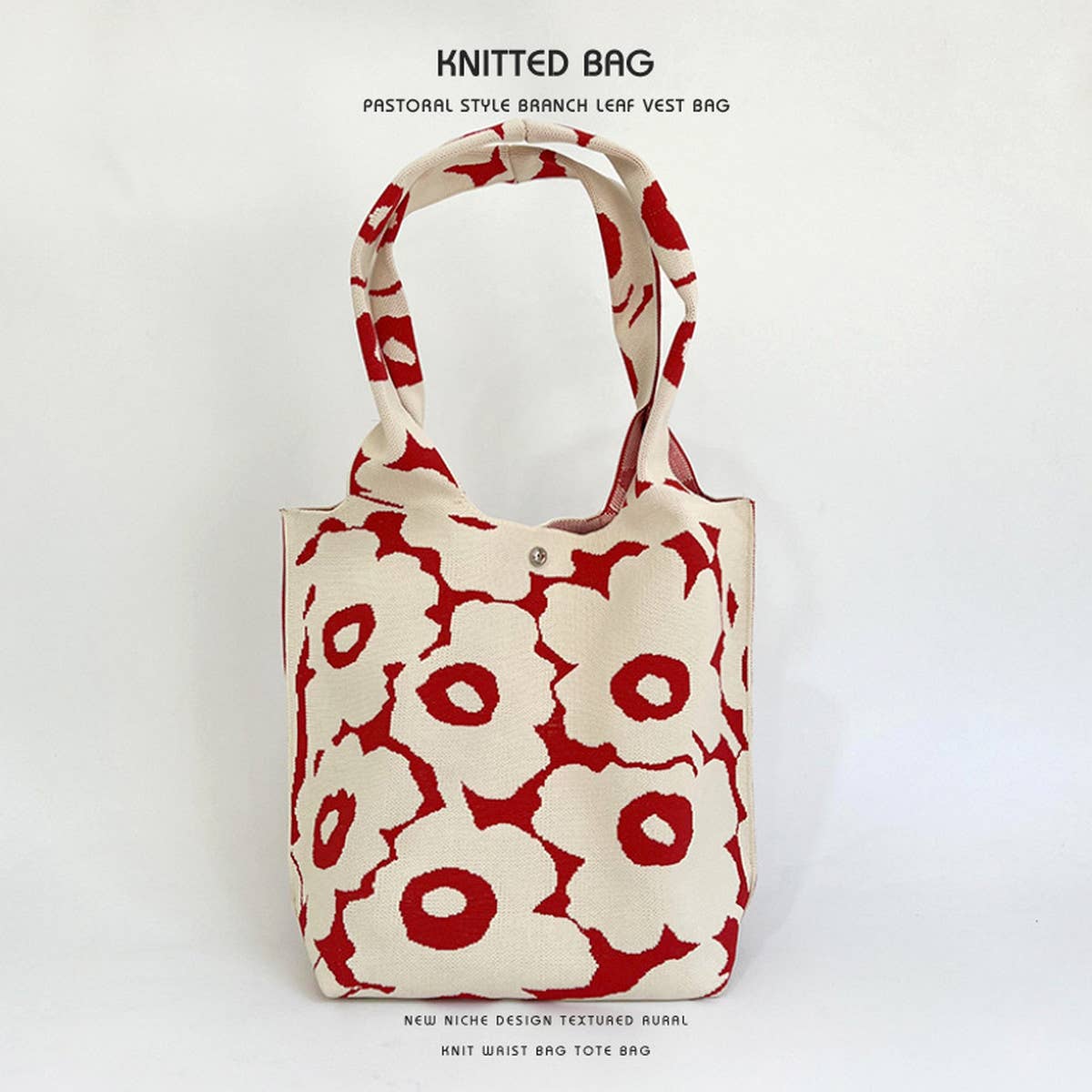 NEW NICHE DESIGN PATTERN KNITTED SHOULDER HANDBAG_CWAB2377