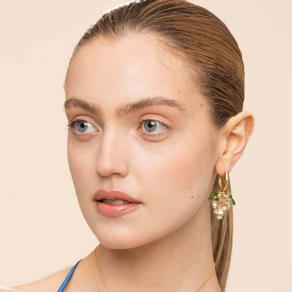 COLORFUL GRAPE FRUIT 18K GOLD PLATED EARRINGS_CWAJE5068