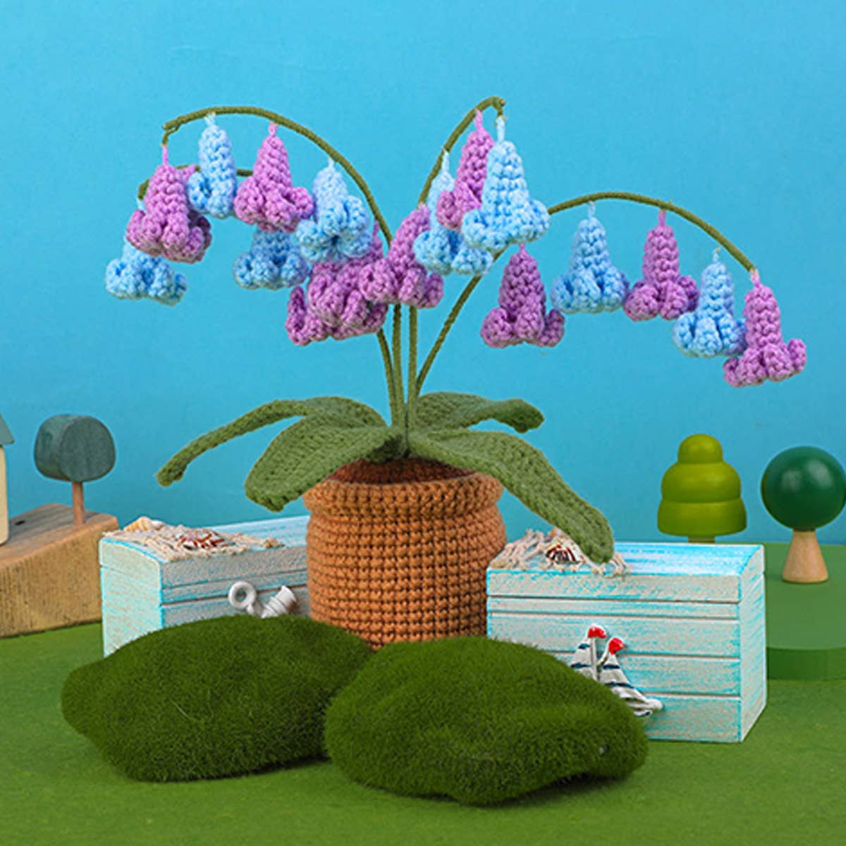 NEW BLUEBELL POTTED PLANT CROCHET MATERIAL PACKAGE_CWMM0823