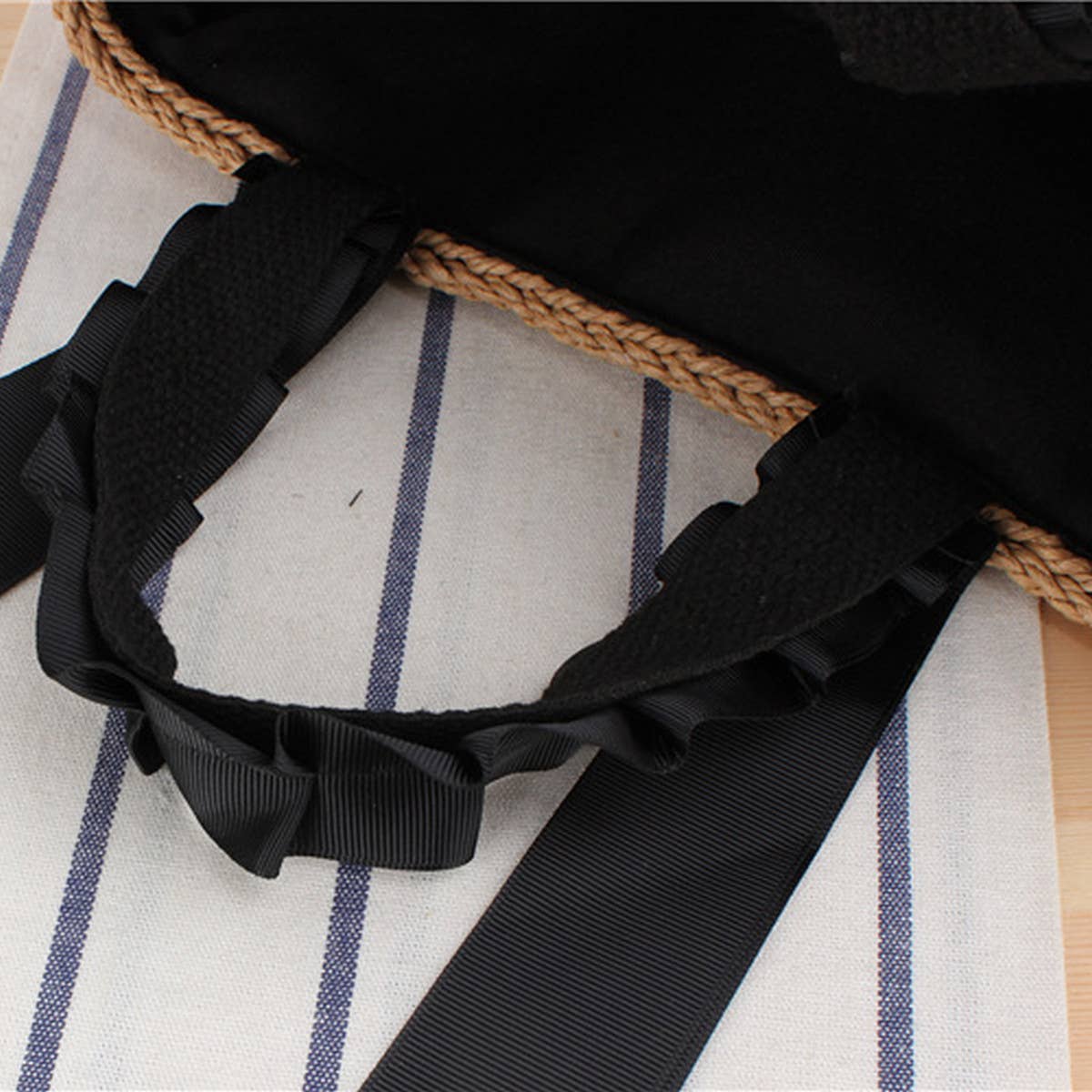 SIMPLE PORTABLE SOLID COLOR STRAW BAG_CWAB2093