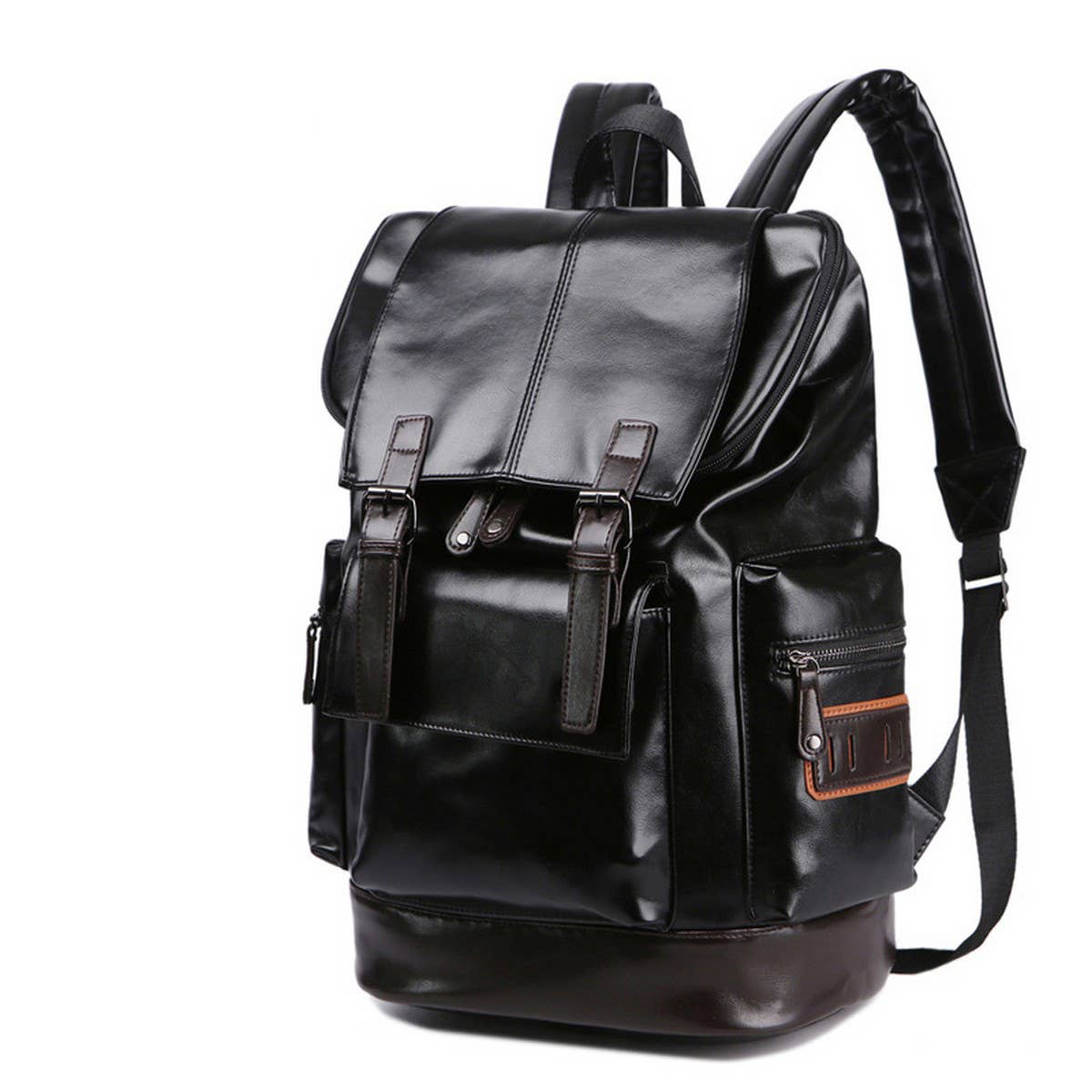 MEN S PU LEATHER LARGE BACKPACK STYLISH CASUAL_CWAB5181