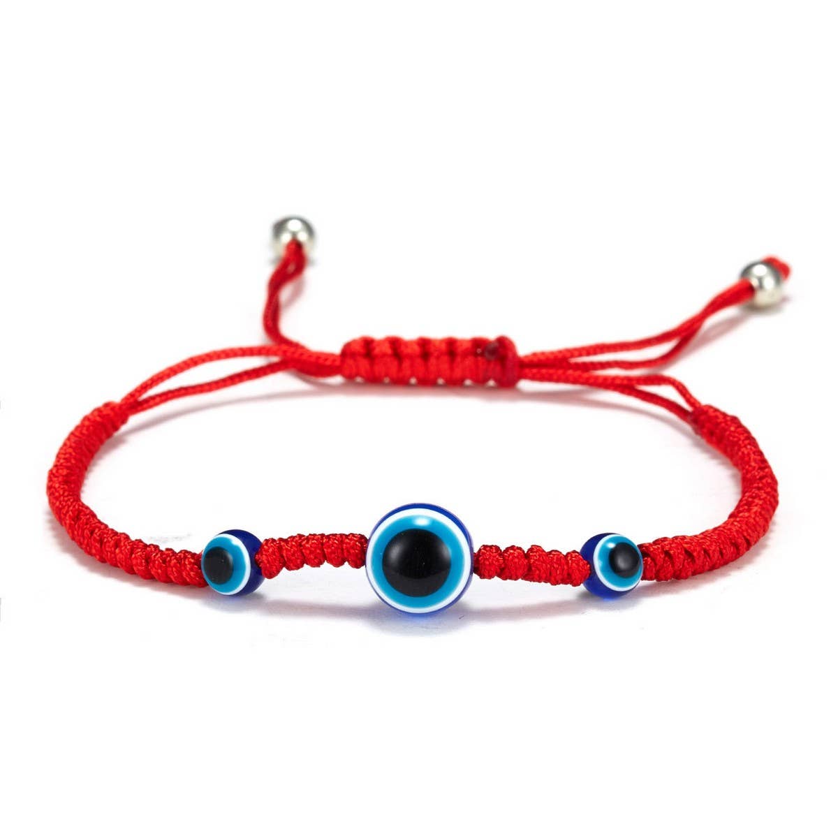 Cwaje2556_Blue Eye Evil Eye Red String Bracelet
