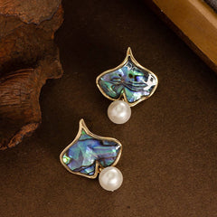 SWEET HEART ABALONE PEARL PENDANT EARRINGS_CWMM4324