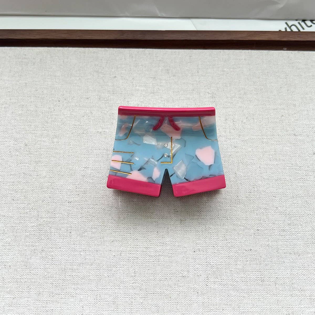 Vacation Hair Claw, Trendy Shorts Slippers Clip