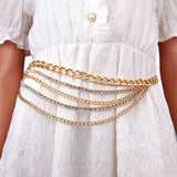 MULTI LAYER DIAMOND STUDDED RETRO WAIST CHAIN_CWMM0668