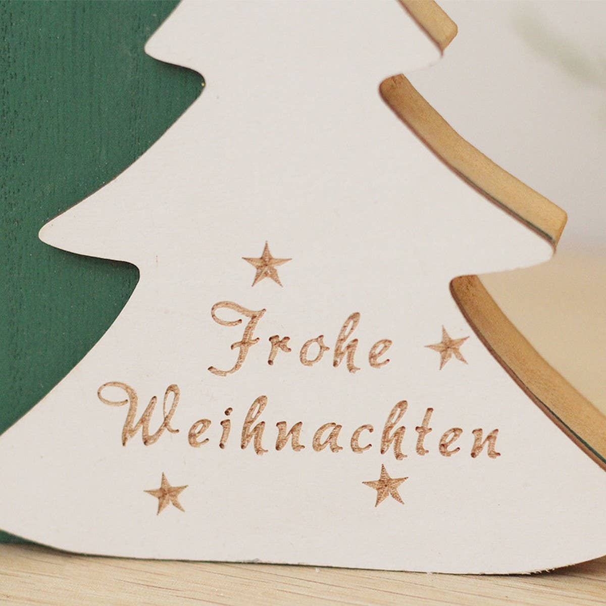 CHRISTMAS TWO TONE PAINTED WOODEN HANGING DECOR_CWAJE05391