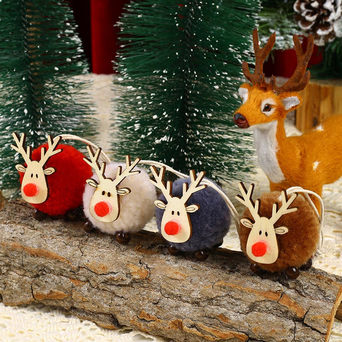 Wool Felt Cartoon Deer Pendant Christmas Decoration_Cwmm2926