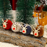 Wool Felt Cartoon Deer Pendant Christmas Decoration_Cwmm2926