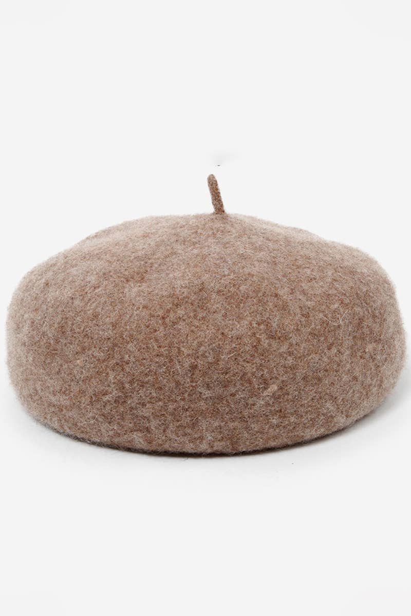 ADJUSTED PLAIN BERET CAP_CWAH0549