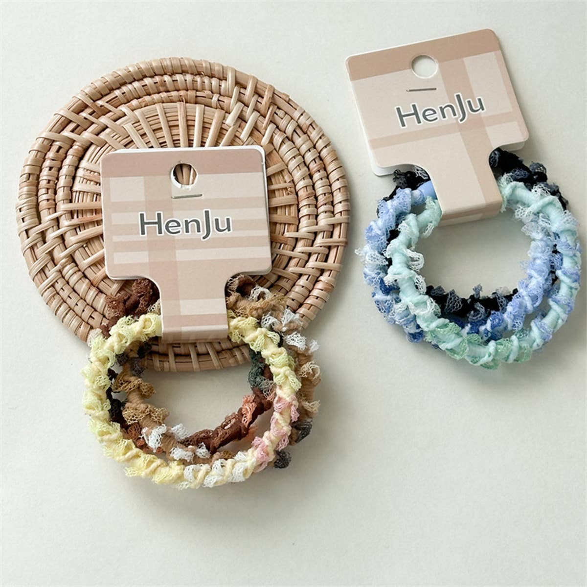 3-Pack Colorful Elastic Hair Ties Lace Edge_Cwaha07519