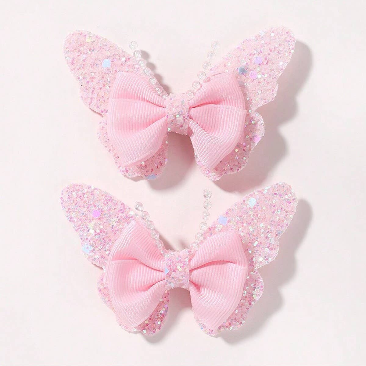 GLITTER BOW HAIR CLIPS SET FOR BABY GIRLS_CWAHA6754
