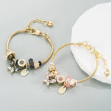 ELEGANT BUTTERFLY CRYSTAL BEADED STEEL BRACELET_CWMM8605