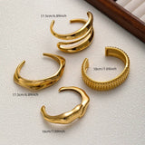 Titanium Steel Open Round Wide Smooth Bracelet_Cwmm3718