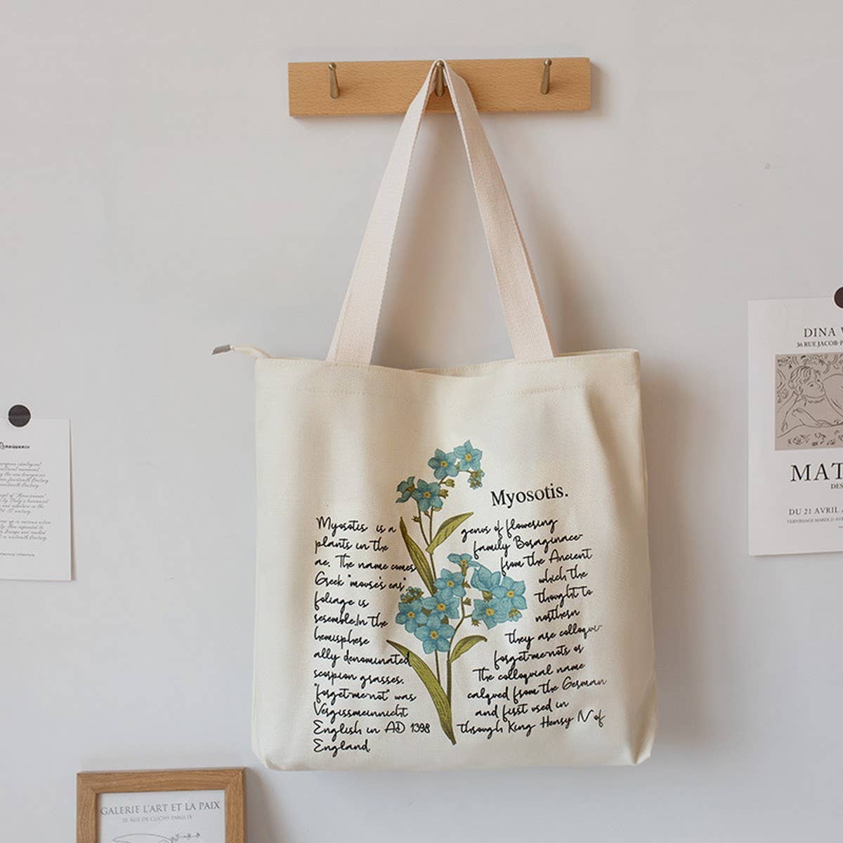 Vintage Canvas Tote Bag For School And Daily Use_Cwab5620