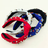 INDEPENDENCE DAY DIAMOND LETTERED PEARL HEADBAND_CWAHA1257