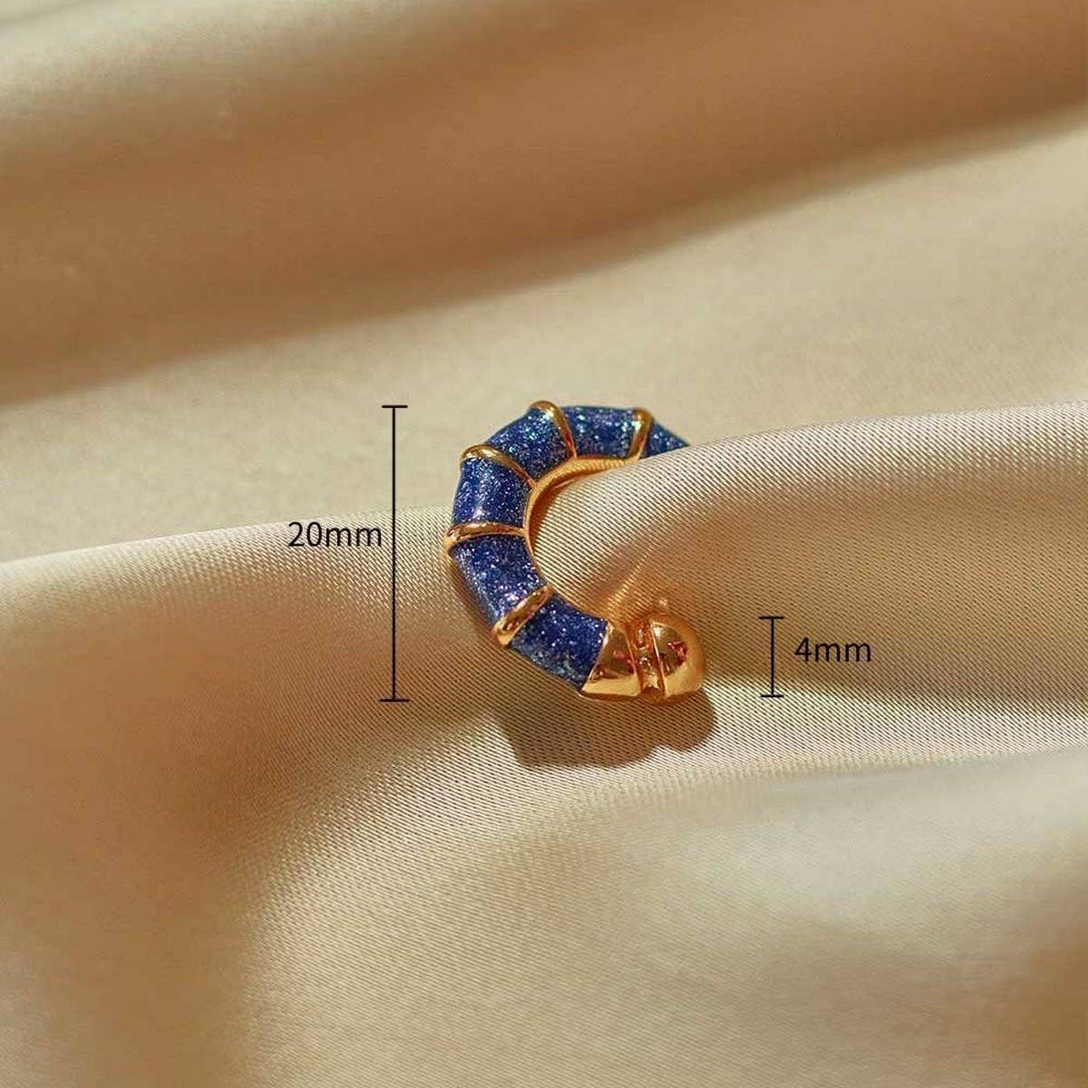 ELEGANT DOPAMINE GLITTER HOOP EARRINGS FOR WOMEN_CWAJE5023