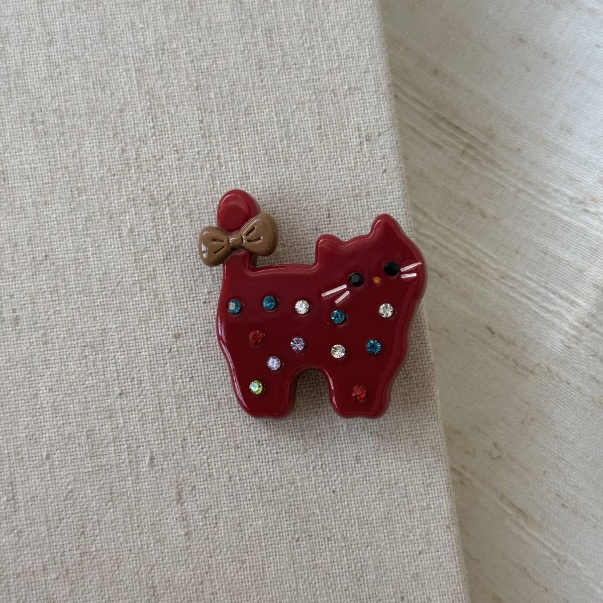 Cat Bow Rhinestone Hair Clip Cute Duckbill Clip_Cwaha07766