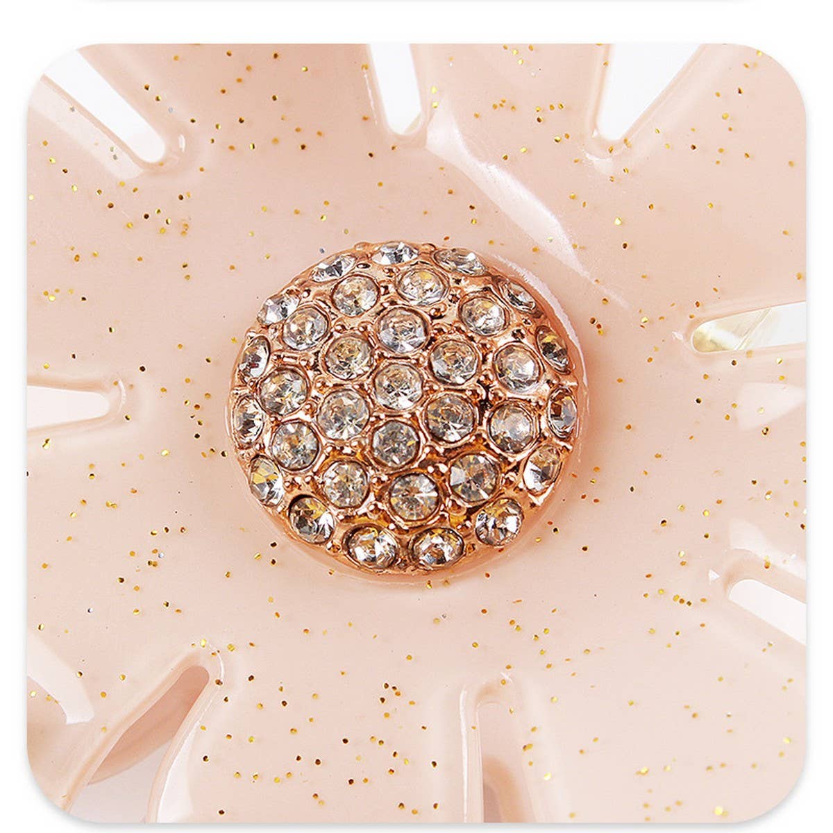 FASHION GOLD POWDER ACETATE FLOWER CLIP SHARK CLIP_CWAHA4259