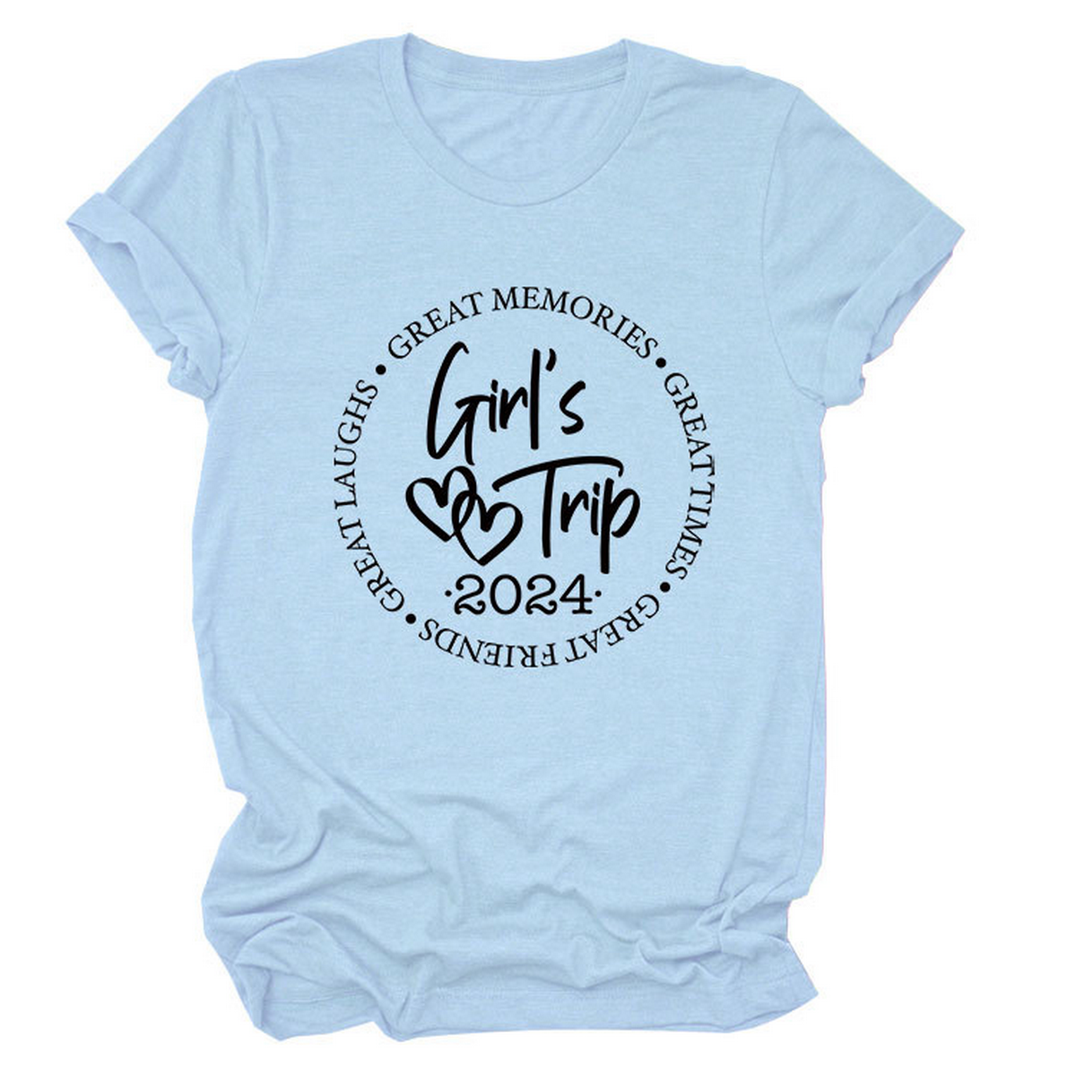 Wome Casual Crew Neck T-Shirt, Loose Fit_Cwtts1471