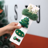 CREATIVE OLD MAN ELK CHRISTMAS TREE HAIR CLIP SET_CWAHA2744