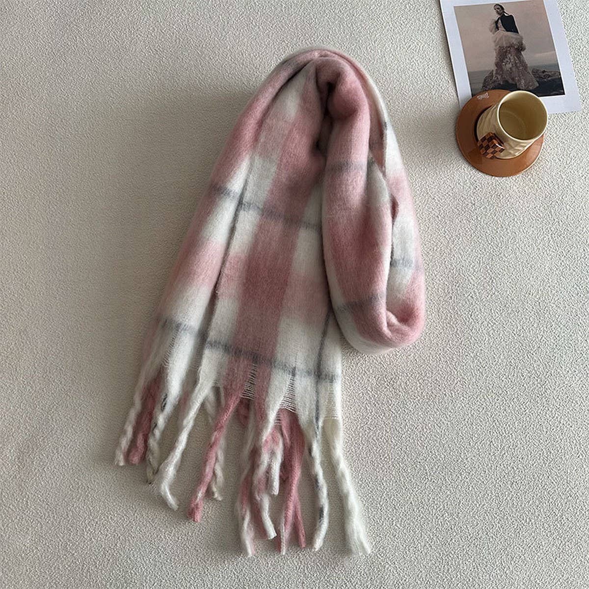 DESIGNER SOFT PLAID FAUX CASHMERE SCARF FOR WINTER_CWASC2326