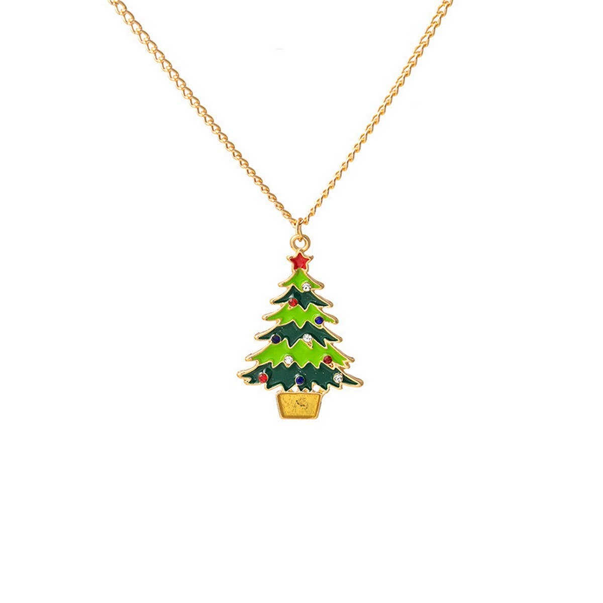 CHRISTMAS CARTOON PERSONALITY VERSATILE NECKLACE_CWAJE1862