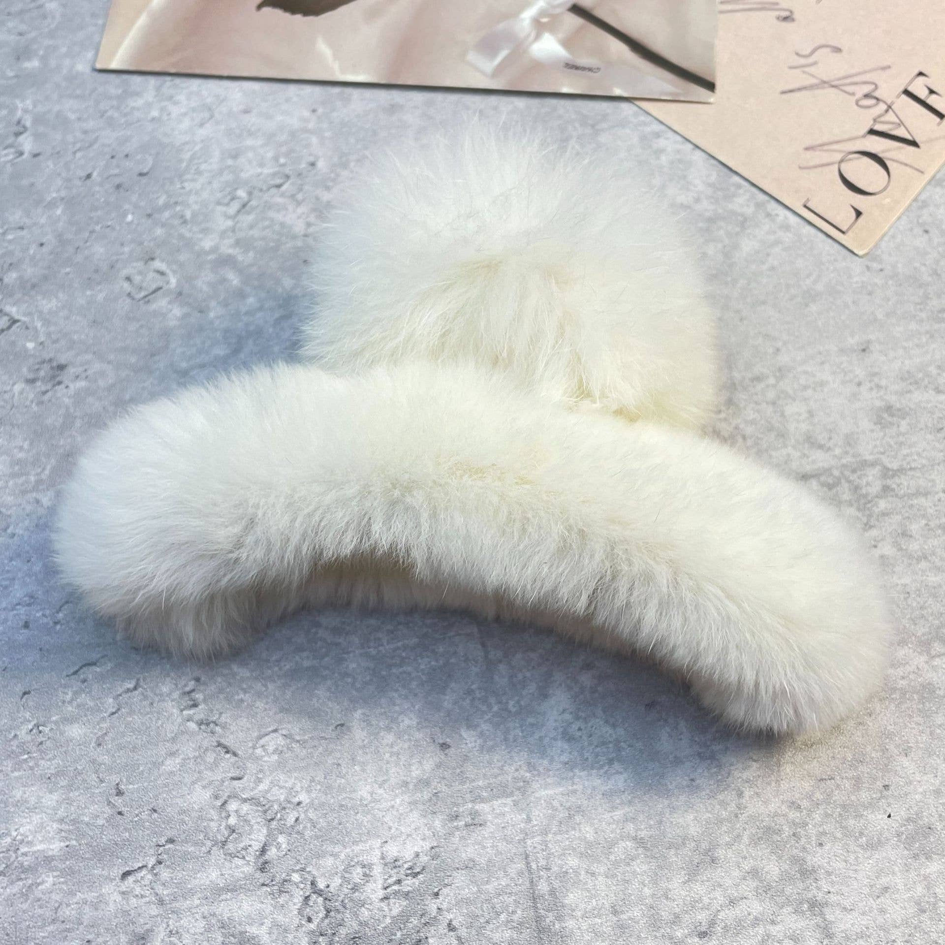 REX RABBIT FUR CLAWS ELEGANT MIXED COLOR CLIPS_CWASC1591