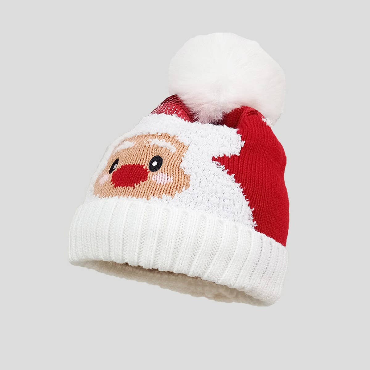 Cwah0747_Christmas Knit Bell Santa Hat