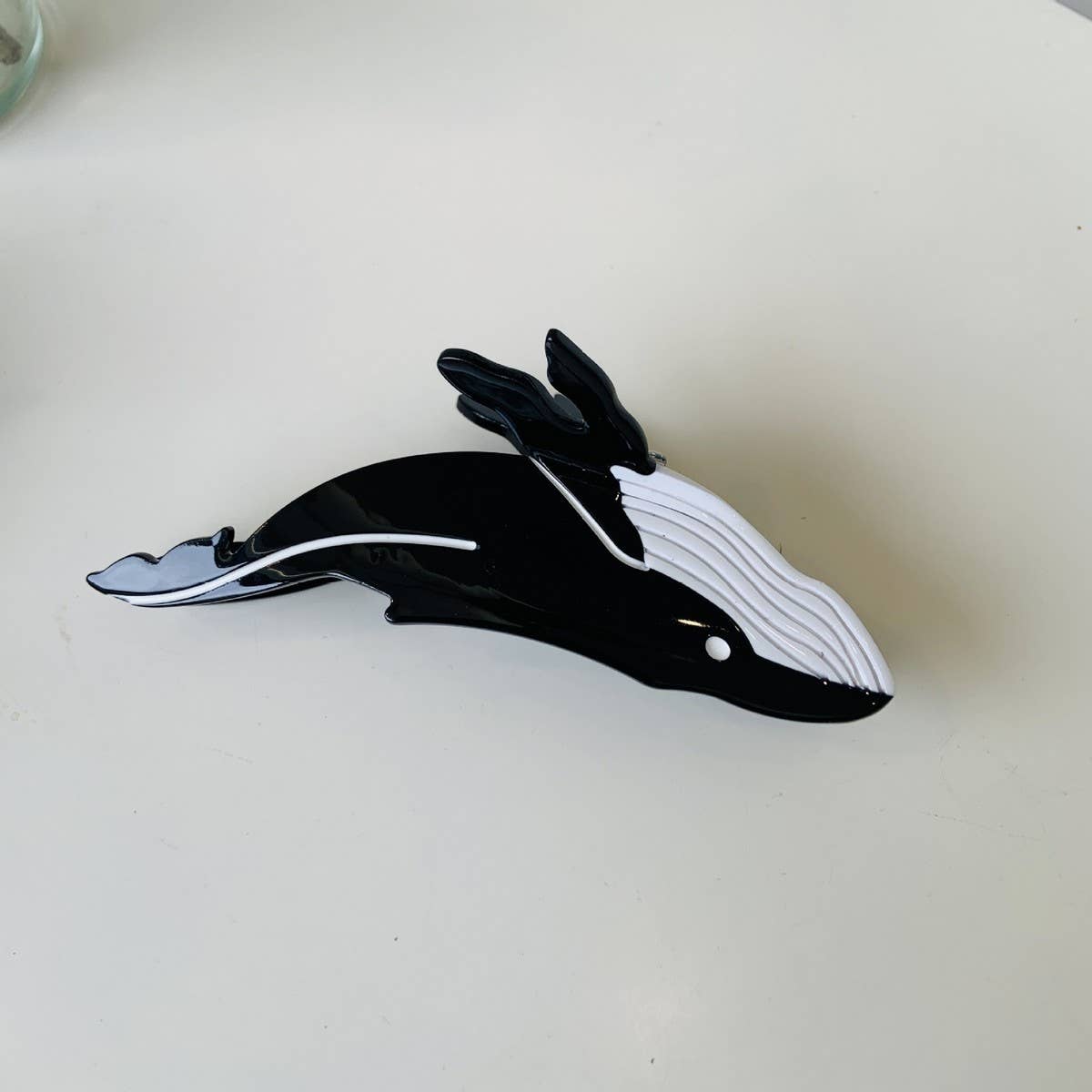 Sea Shell & Lobster Hair Claw, Ocean Animal Clip_Cwaha07131