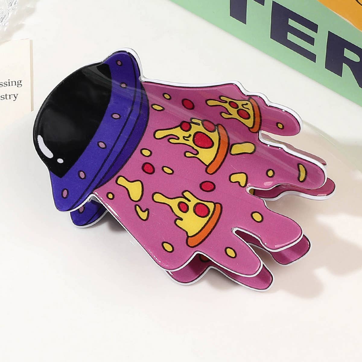 HALLOWEEN ALIEN ACRYLIC HAIR CLAW SPOOKY CLIP_CWAHA1633