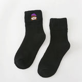 AUTUMN AND WINTER EMBROIDERED TERRY SOCKS_CWMS0990