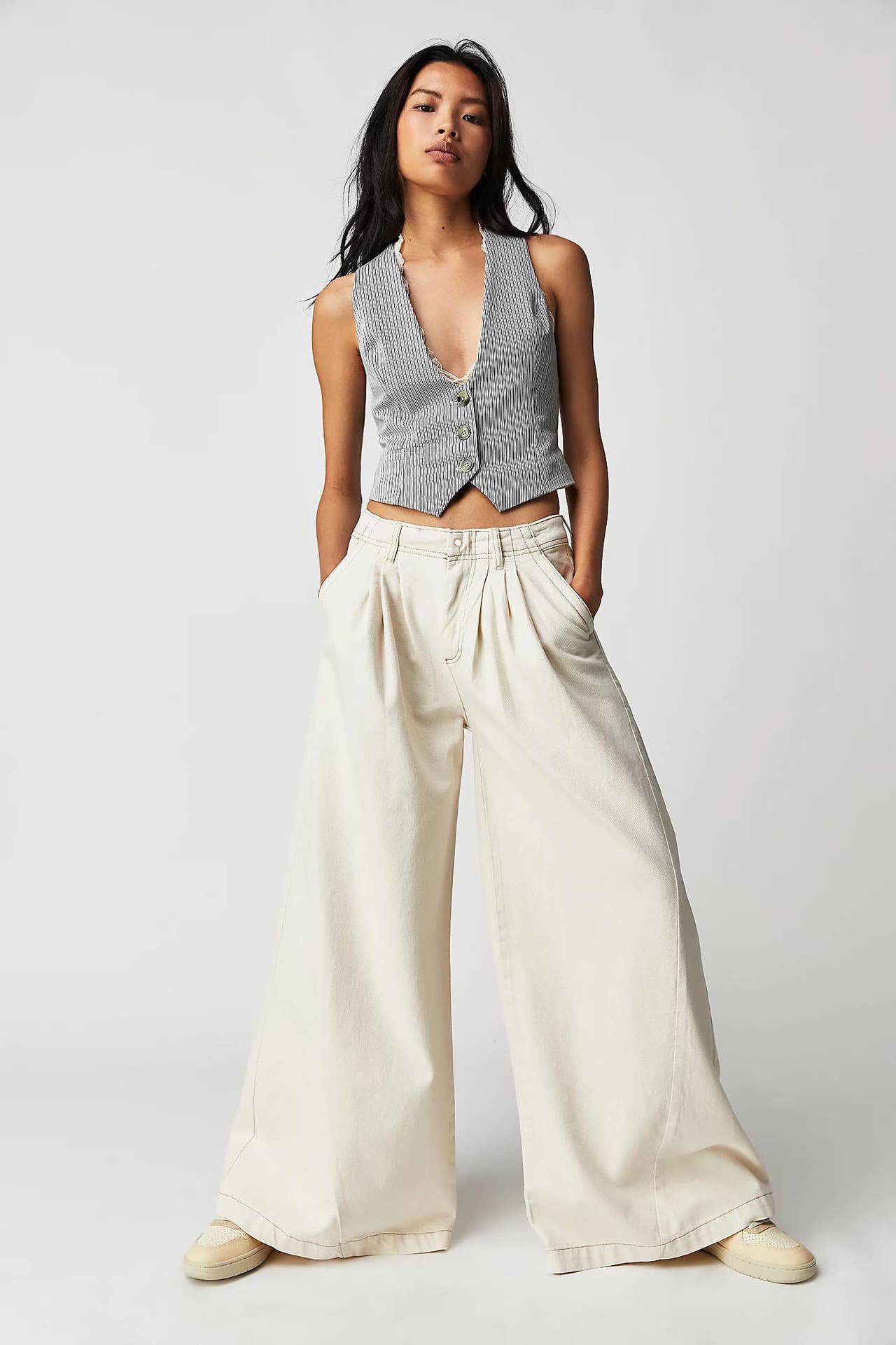 Street Style American Wide-Leg Baggy Casual Jeans