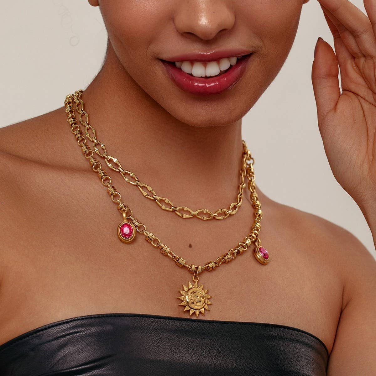 STAINLESS STEEL PENDANT TITANIUM STEEL NECKLACE_CWMM3575