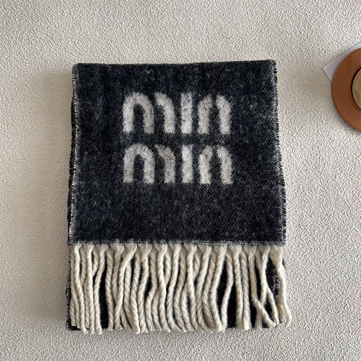 LETTER JACQUARD WOOL BLEND REVERSIBLE SCARF_CWASC2312