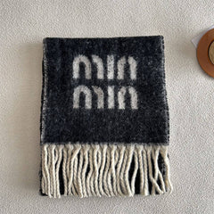 LETTER JACQUARD WOOL BLEND REVERSIBLE SCARF_CWASC2312