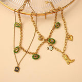 ORIGINAL STEEL NECKLACE WITH OCEAN PENDANT _CWMM8858