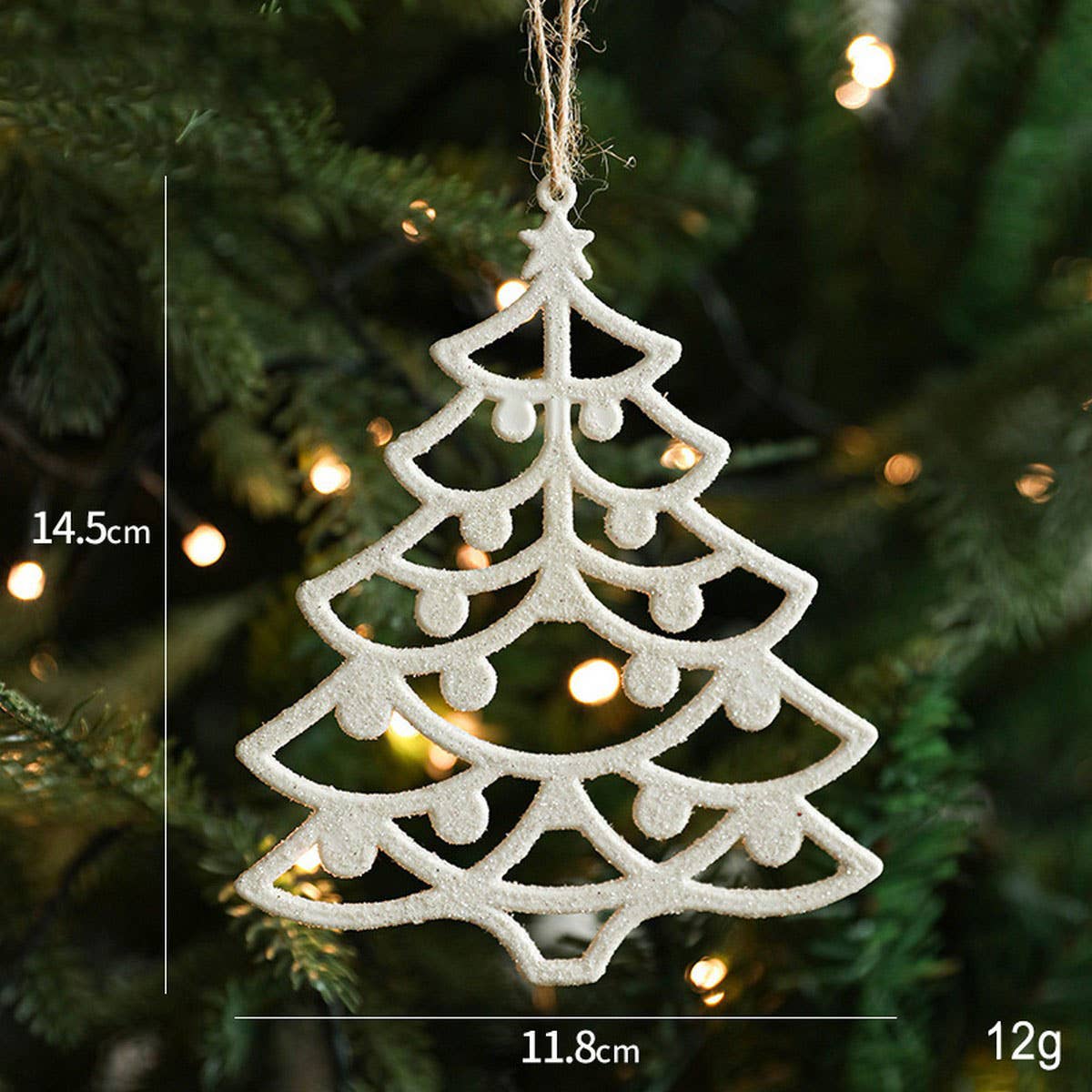 White Plastic Reindeer Star Christmas Tree_Cwmm9687