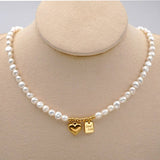 NEW GOOD LUCK BRAND PEARL CLAVICLE NECKLACE_CWAJE1673