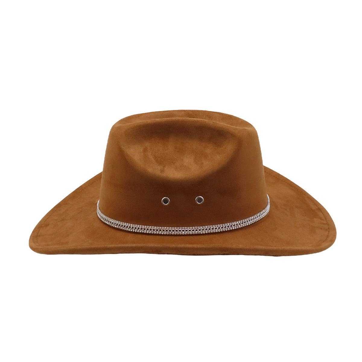 Unisex Soft Suede Western Cowboy Fedora Hat_Cwah04366