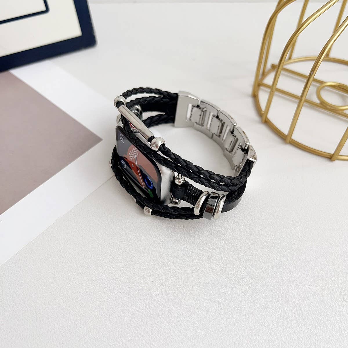 Bohemian Style Iwatch9 Genuine Leatherven Strap_Cwww0067