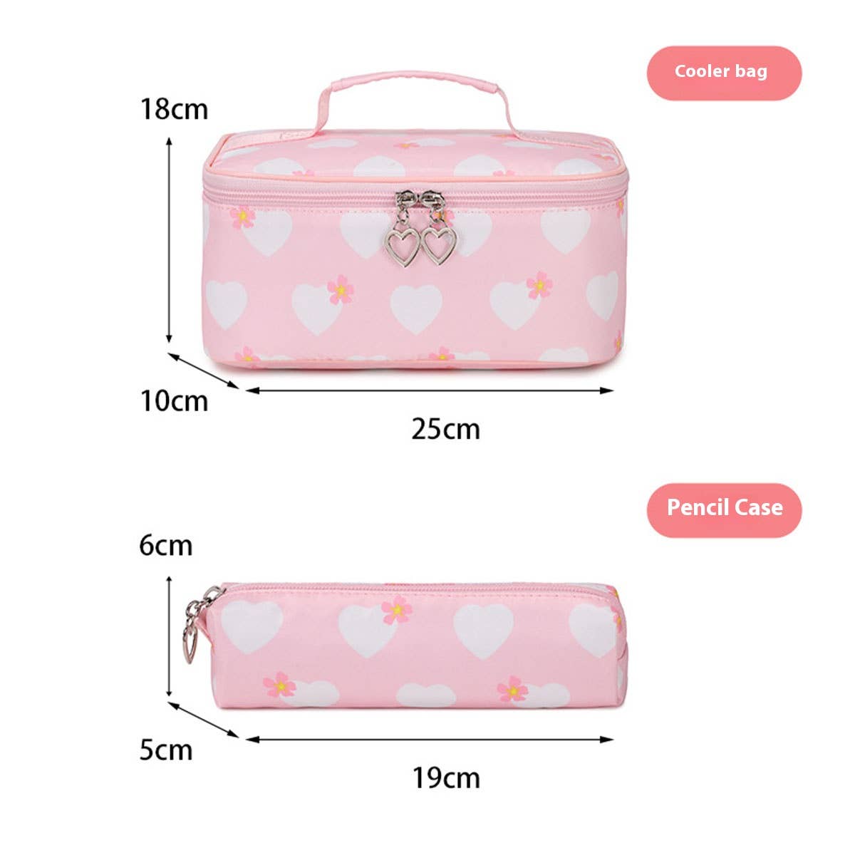 GIRLS BACKPACKS FOR SCHOOL 3 PIECE HEART DESIGN_CWAB5390